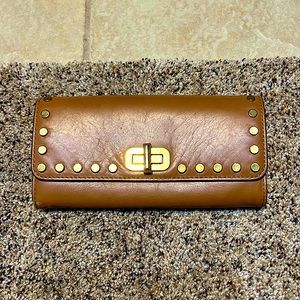 Michael Kors Studded leather wallet (Brown)